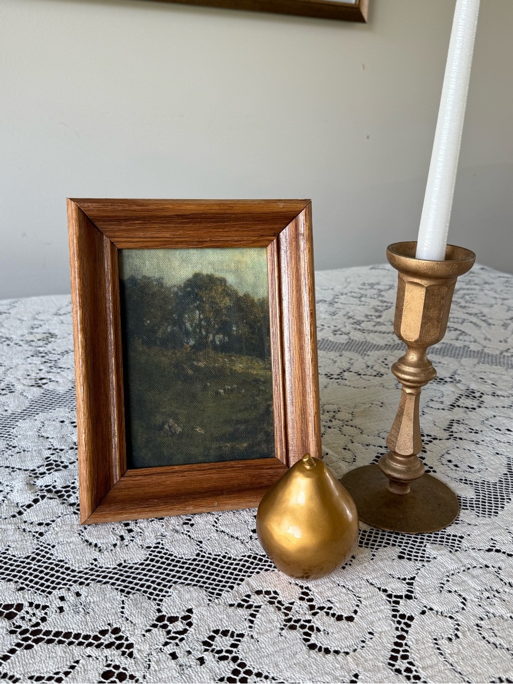 Pastoral Landscape Print on Canvas in Solid Wood Frame